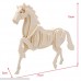 VolksRose 3D Wooden Jigsaw Puzzle Horse Pattern Children Educational Wood Craft Puzzles Toy DIY Kit for Child 3 Year and Up for Your Kids B01CYK1Y9O